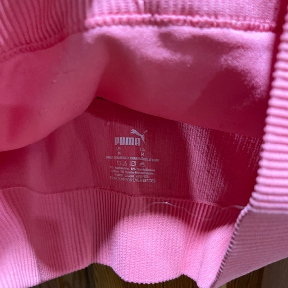 Puma Pink Ribbed Sports Bra - Picture 2 of 2